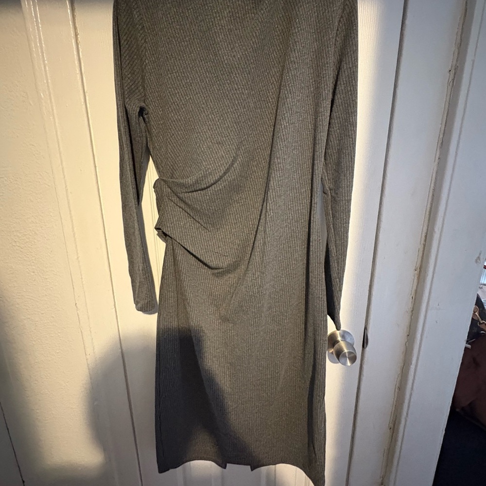 Whistles Charcoal Long Sleeve Dress